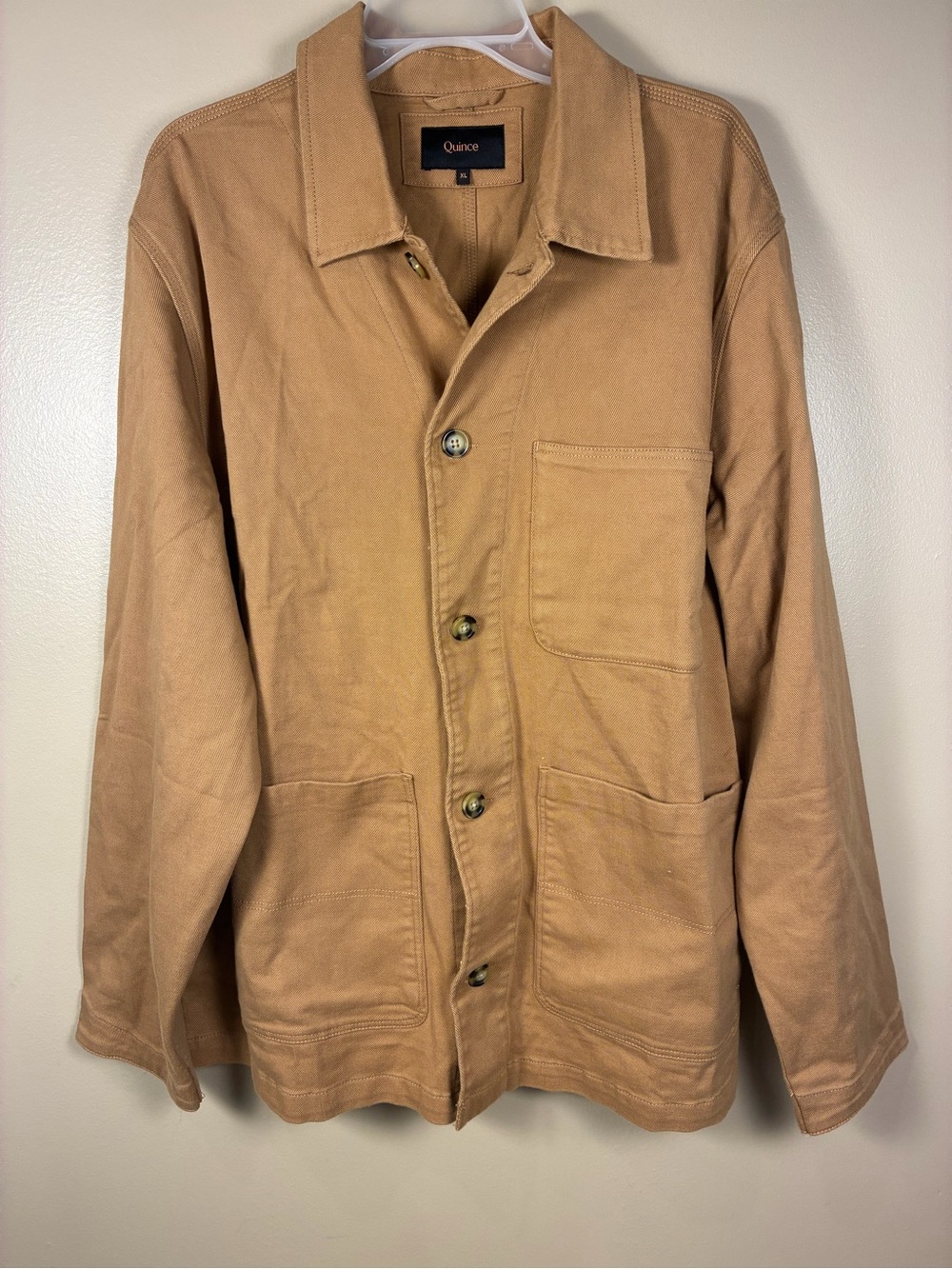 Quince Mens Organic Comfort Stretch Chore Jacket Tobacco - Picture 2 of 13